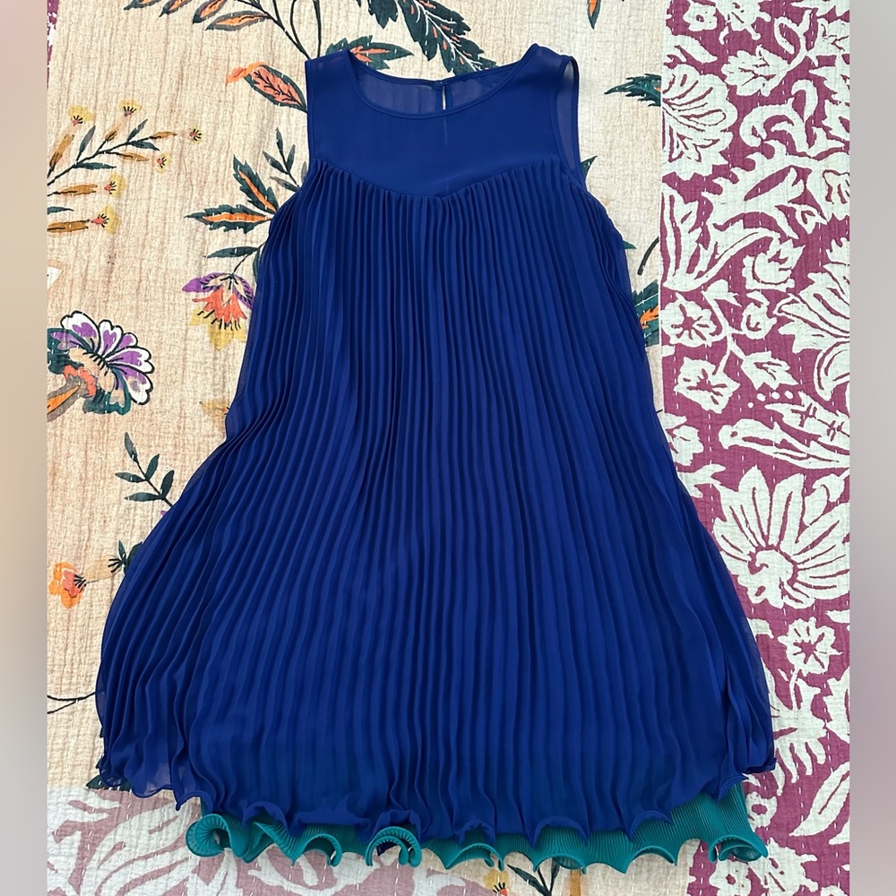 Anthropologie Maeve Layered Pleated Dress size 4